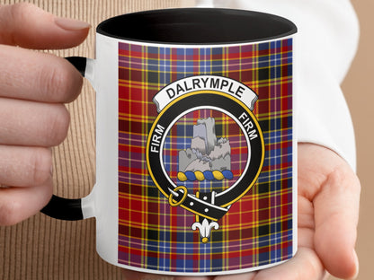 Clan Dalrymple Scottish Tartan Crest Mug - Living Stone Gifts