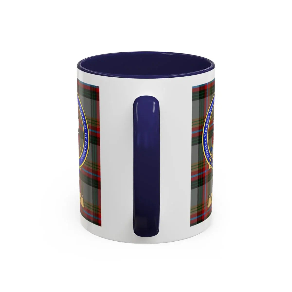 Wight clan crest mug shown in 11 oz and 15 oz sizes