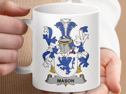 Mason Surname Irish Family Crest Mug - Celtic Ancestry Gifts