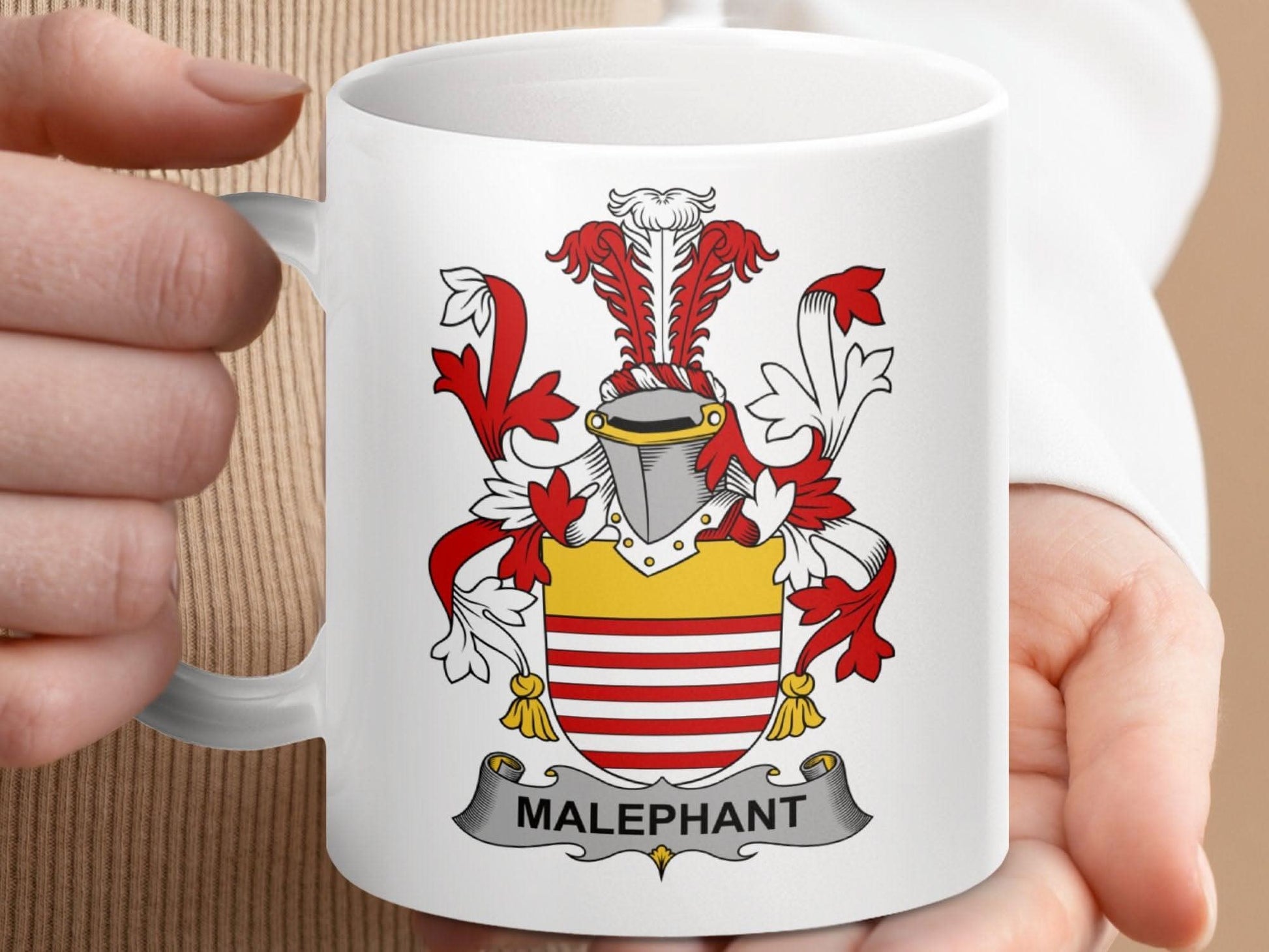 Malephant Surname Irish Family Crest Mug - Celtic Ancestry Gifts