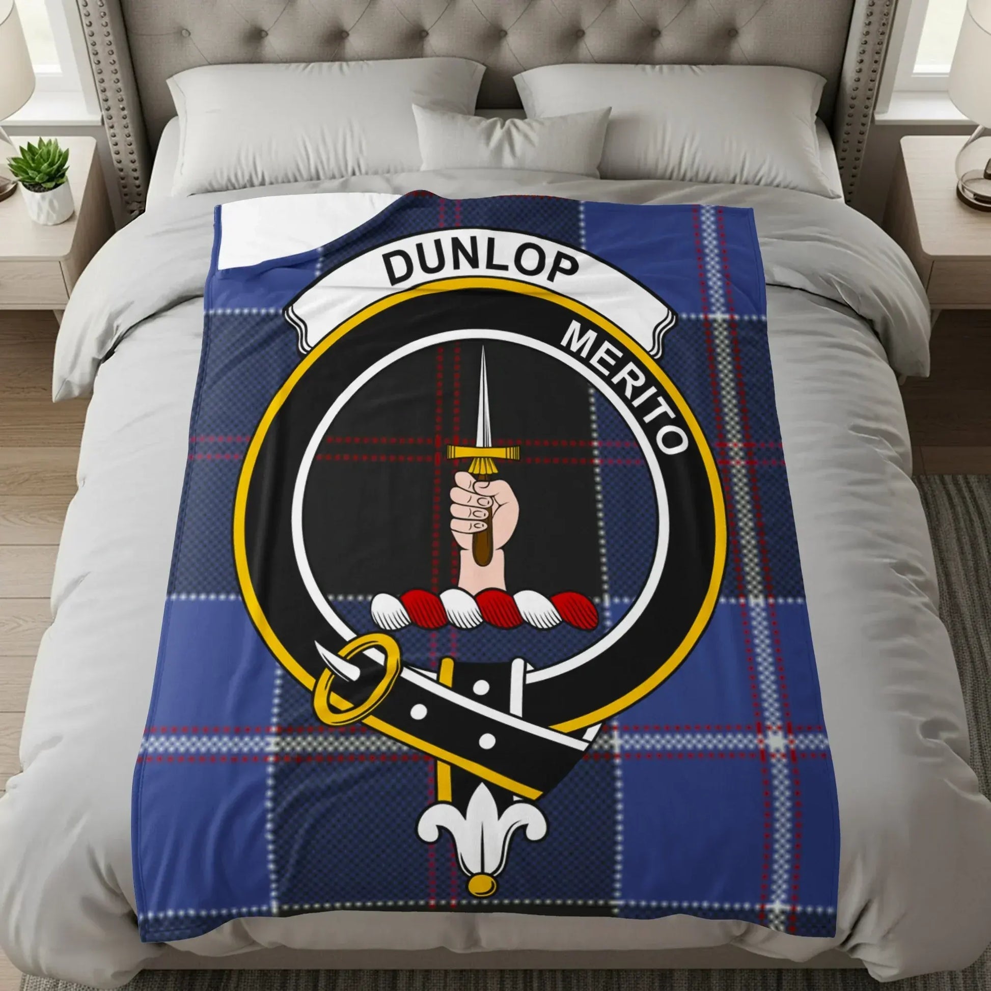 Dunlop Merito Clan Crest Tartan Plaid Bedding product