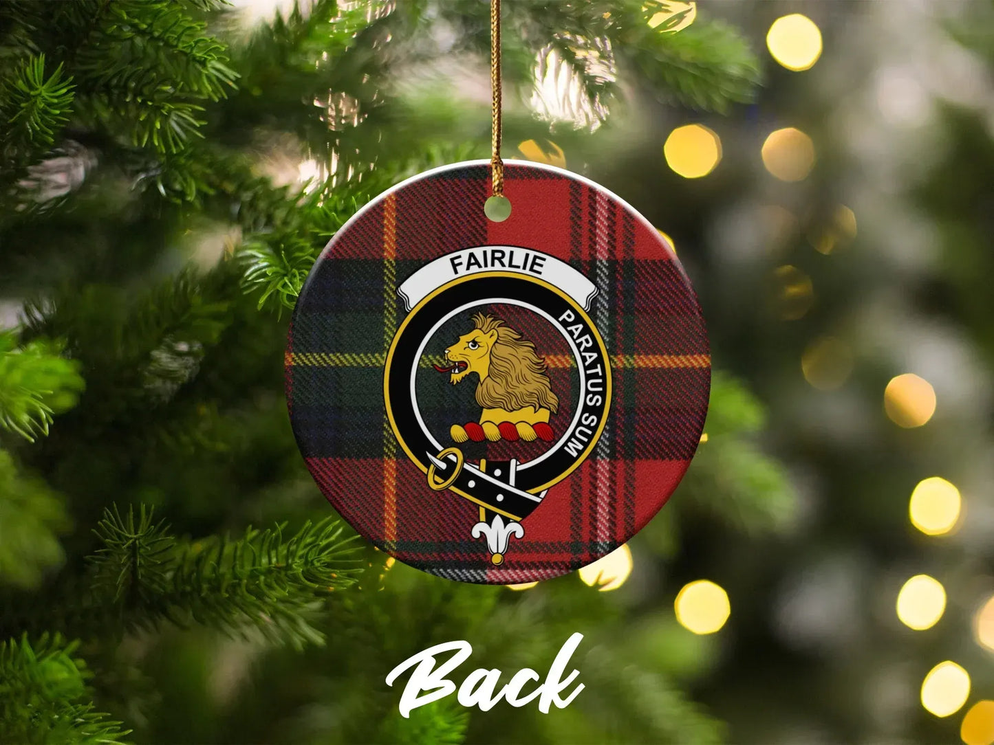 Fairlie Family Crest Pattern Christmas Ornament product