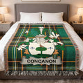 Concanon Family Crest Tartan Plaid Throw Blanket product type