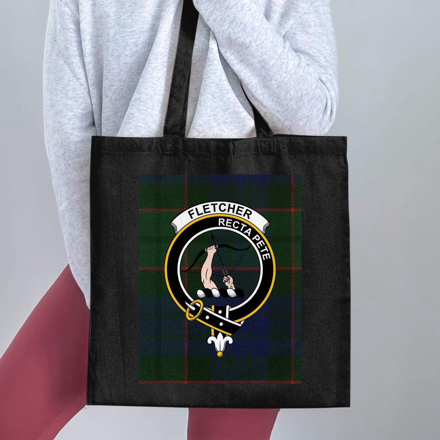 Fletcher clan scottish tartan tote bag - Living Stone Gifts