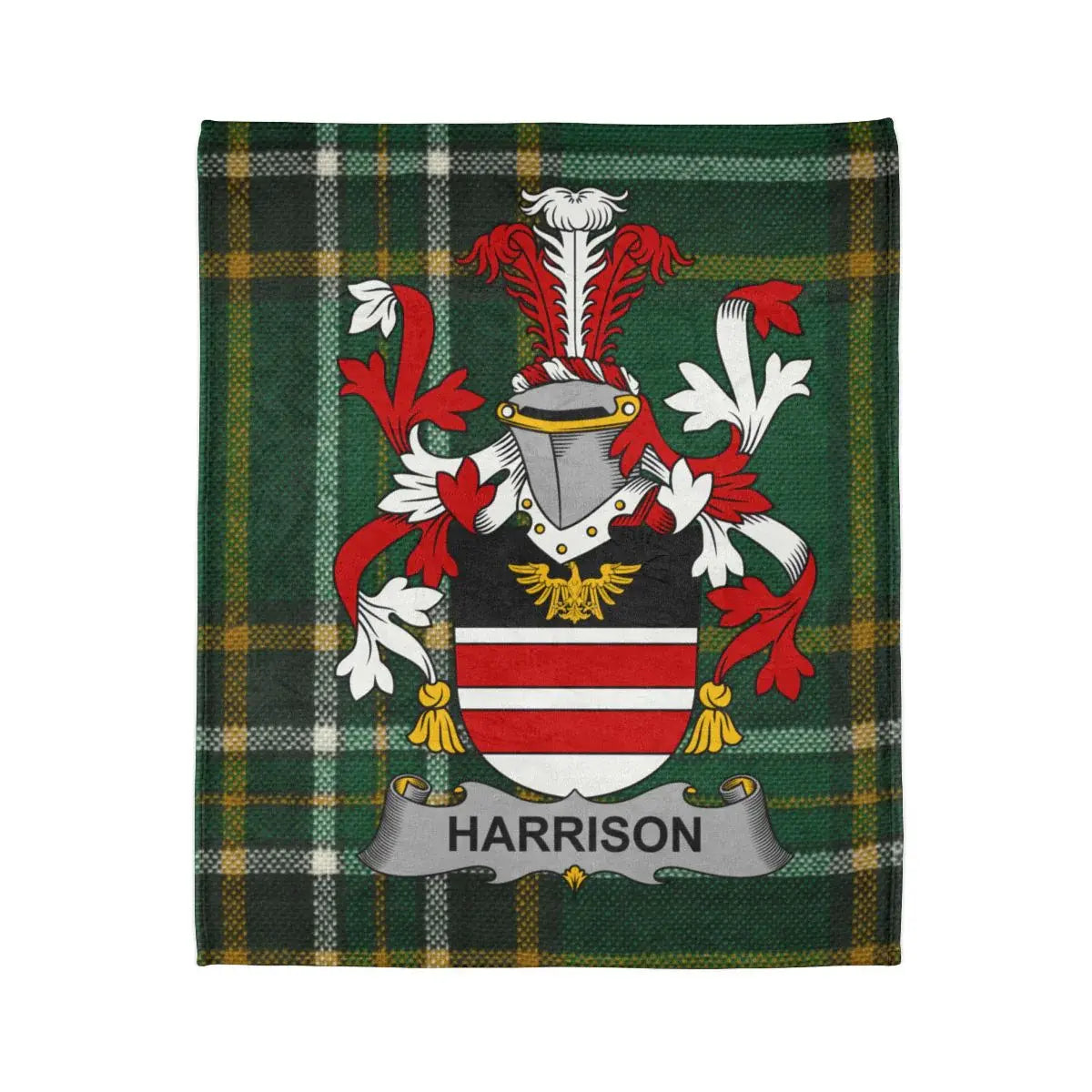 Harrison Family Crest Tartan Blanket product