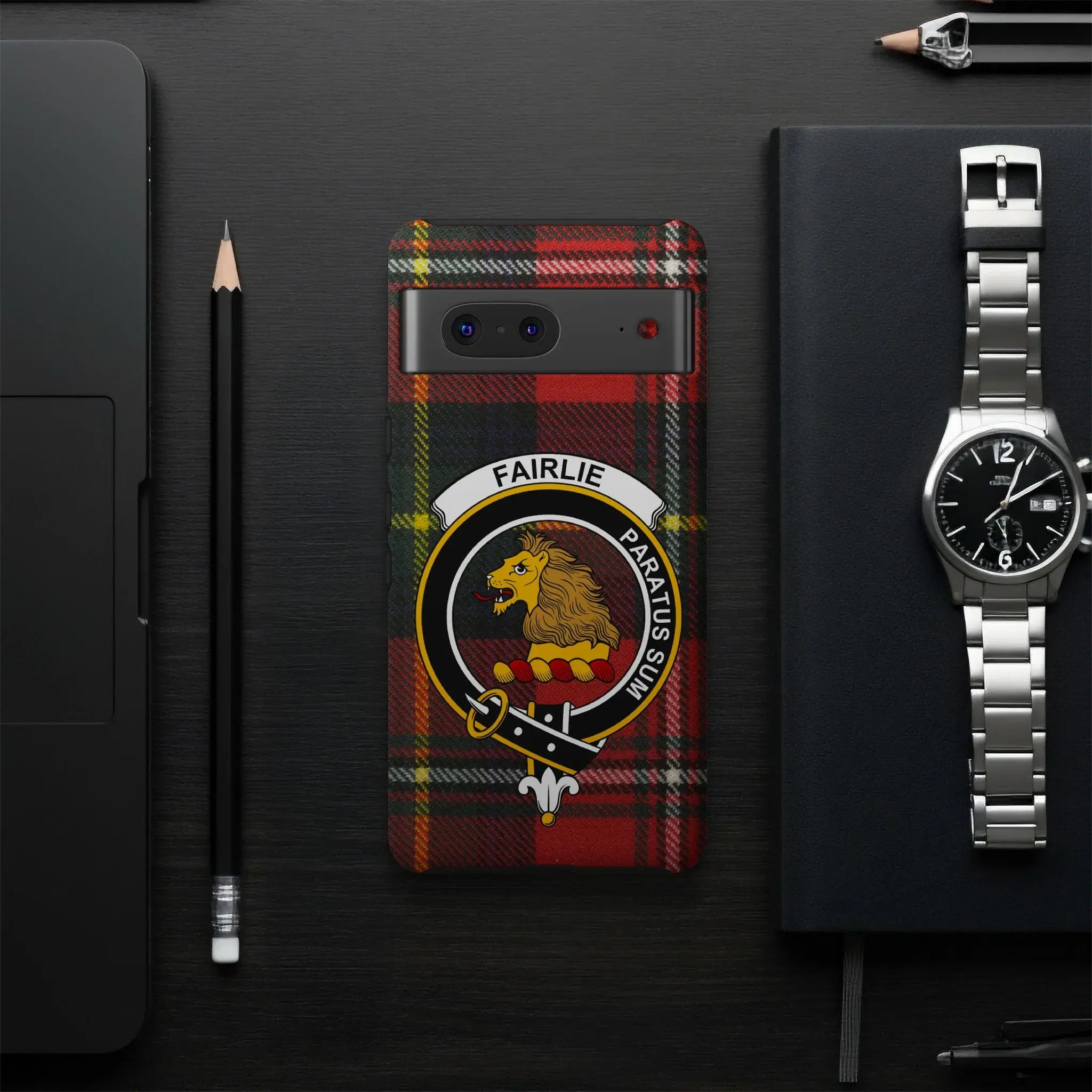 Fairlie Paratus Sum Tartan Phone Case with Lion Crest