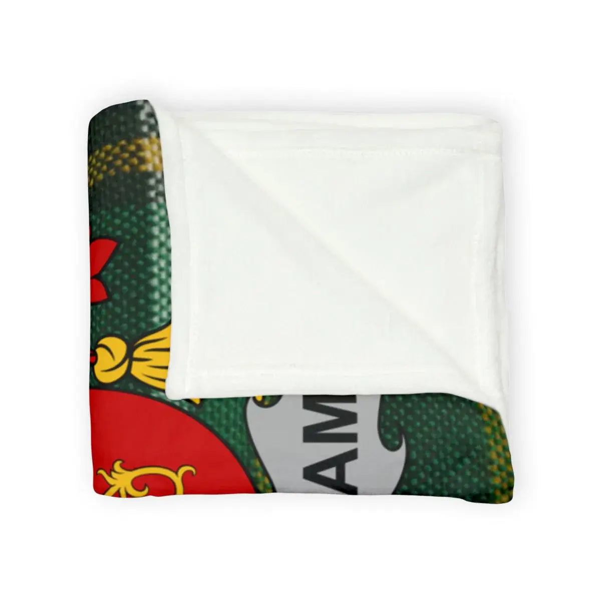 Personalized Black White Red Family Crest Blanket Product