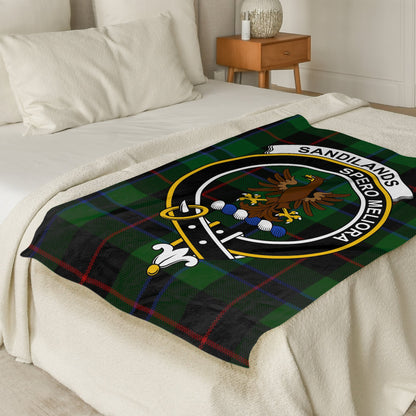 Scottish Clan Sandilands Tartan Throw Blanket - Living Stone Gifts