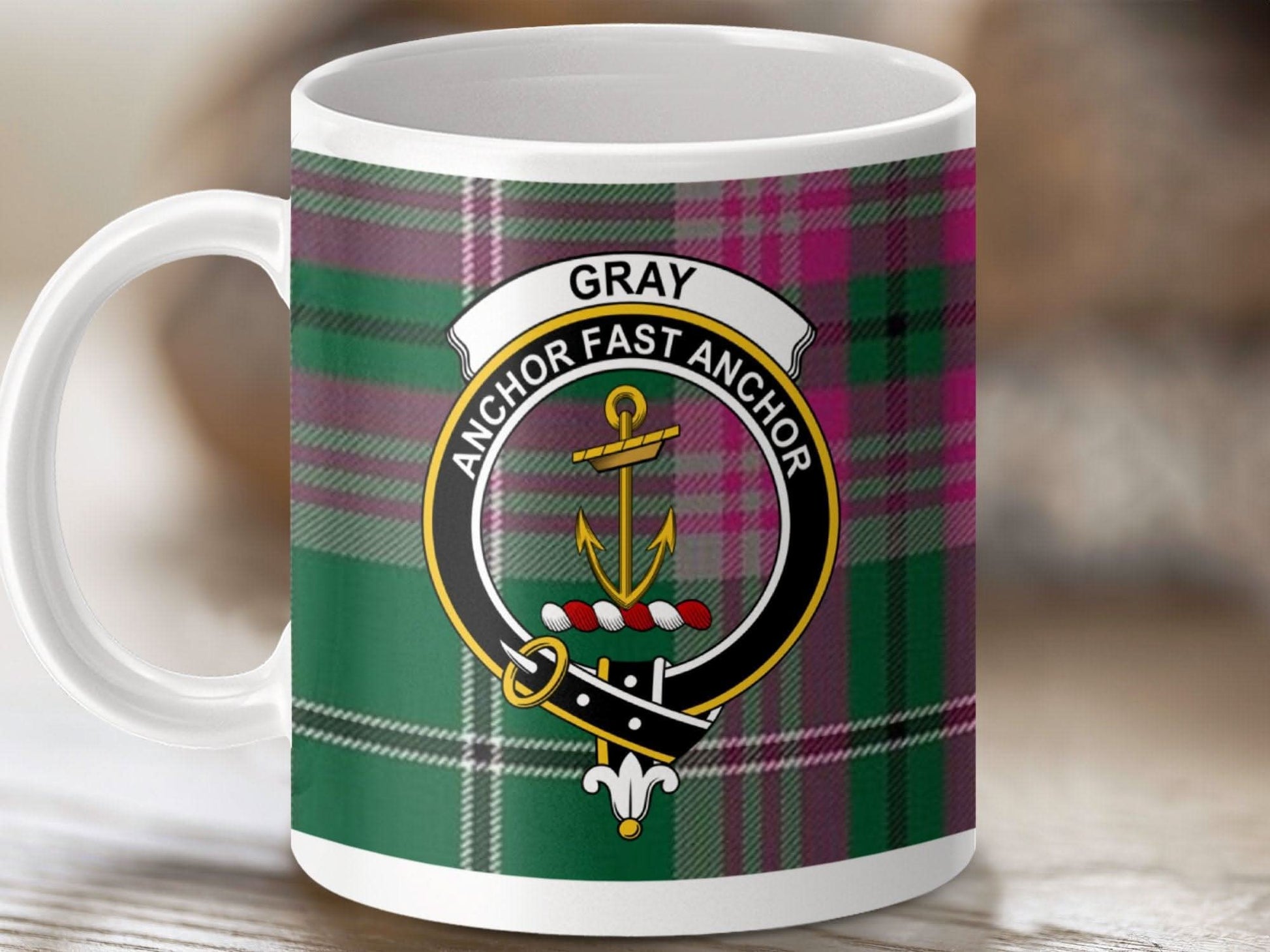 Anchor Fast Anchor Gray Clan Tartan Mug product type