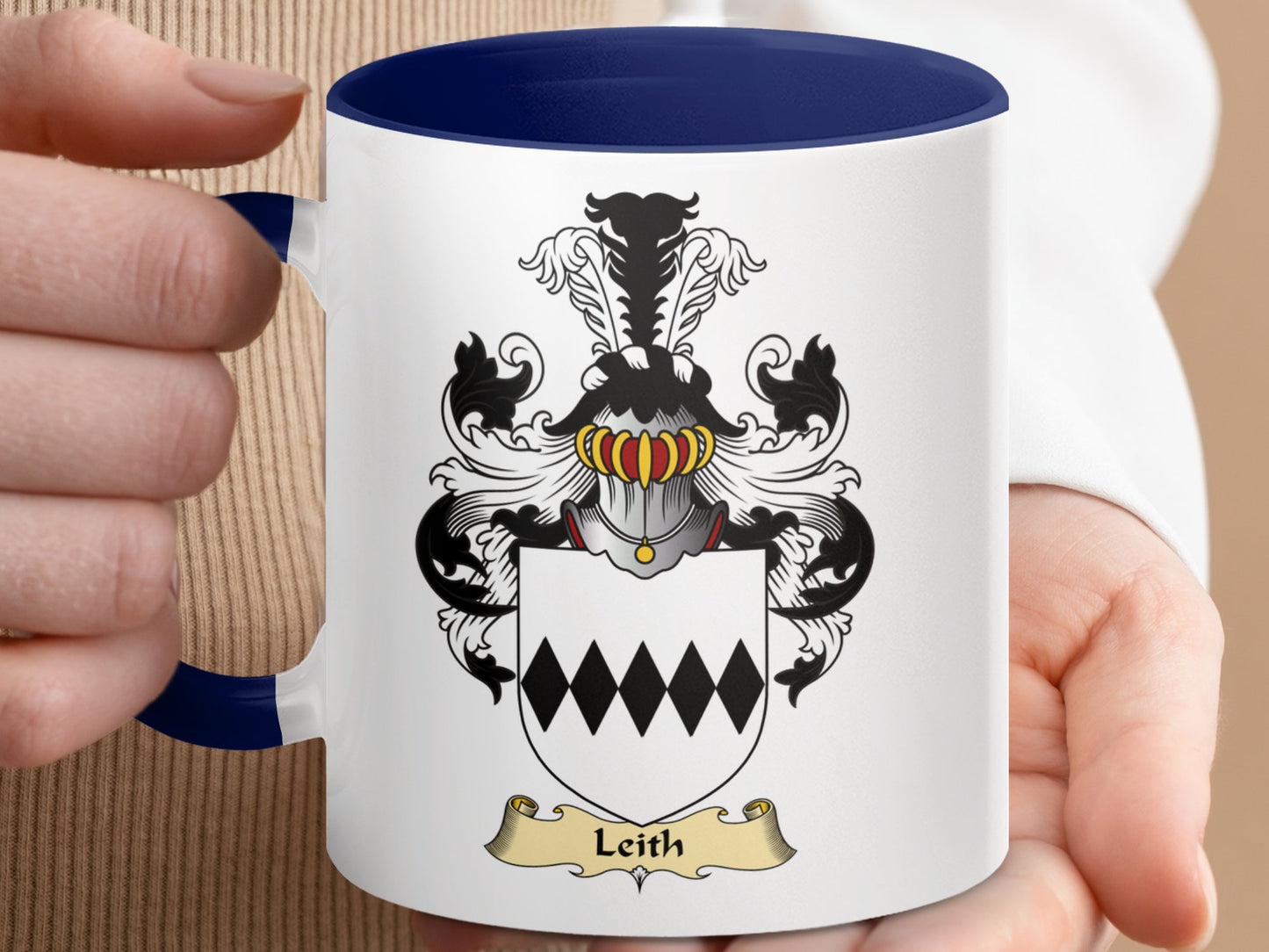 Clan Leith Scottish Coat of Arms Accent Mug - Living Stone Gifts