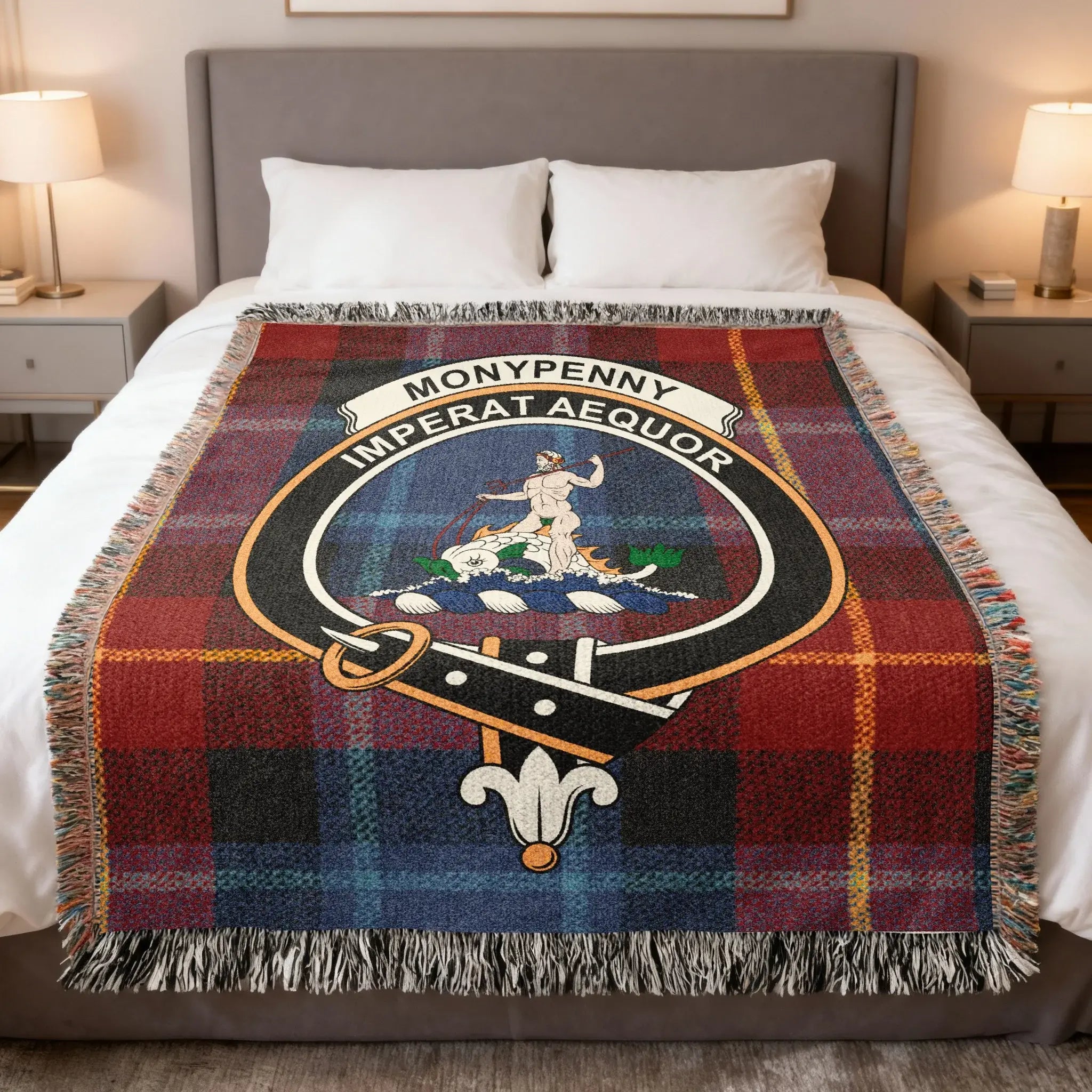 Moneypenny Imperat Aequor Tartan Plaid Blanket