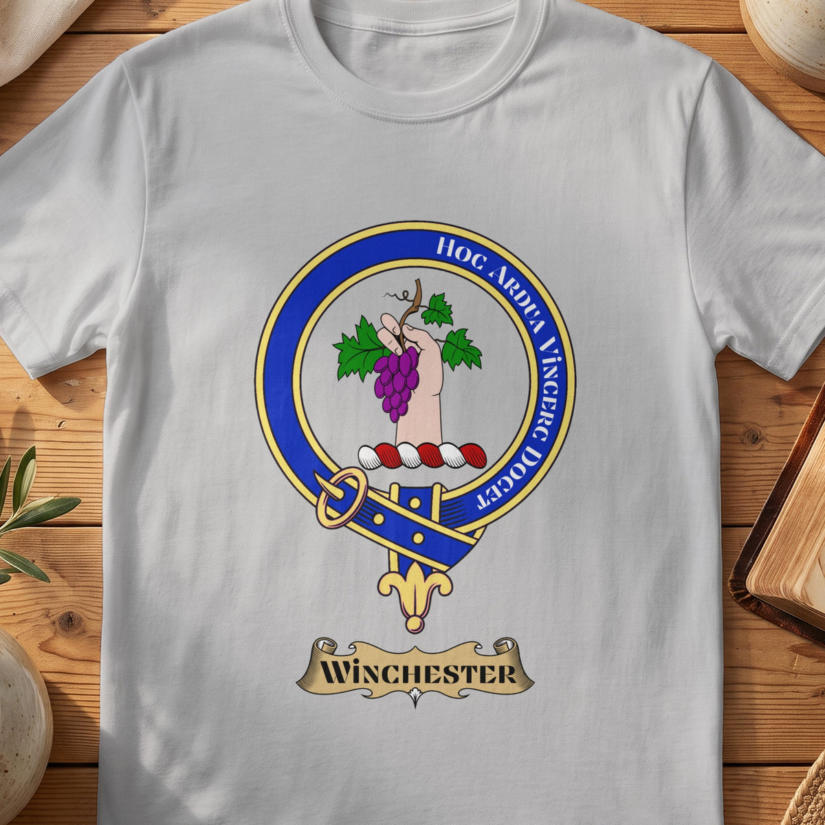 Winchester Scottish clan crest T-shirt in Sport Grey