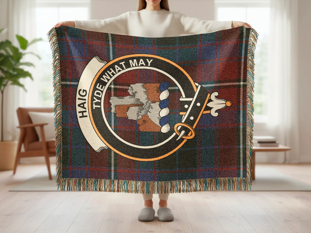 Haig Tyde What May Clan Crest Plaid Blanket Product