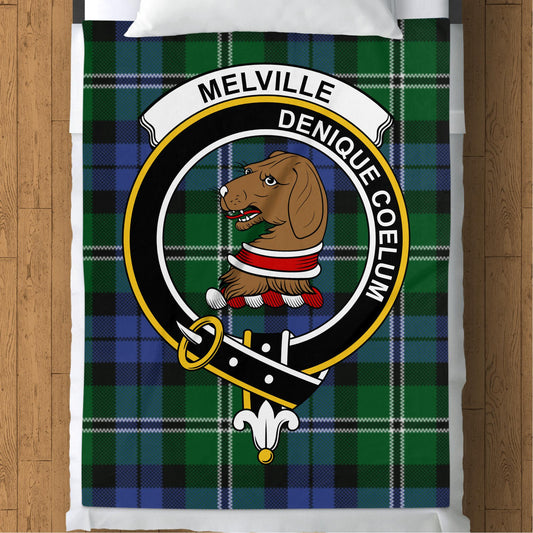 Scottish Clan Melville Tartan Throw Blanket - Living Stone Gifts