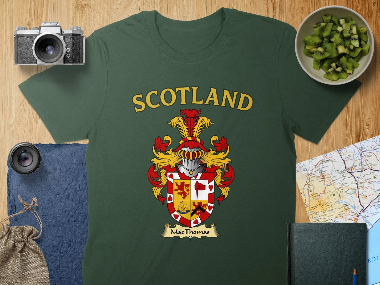 Scotland MacThomas Crest Design Green T-Shirt product