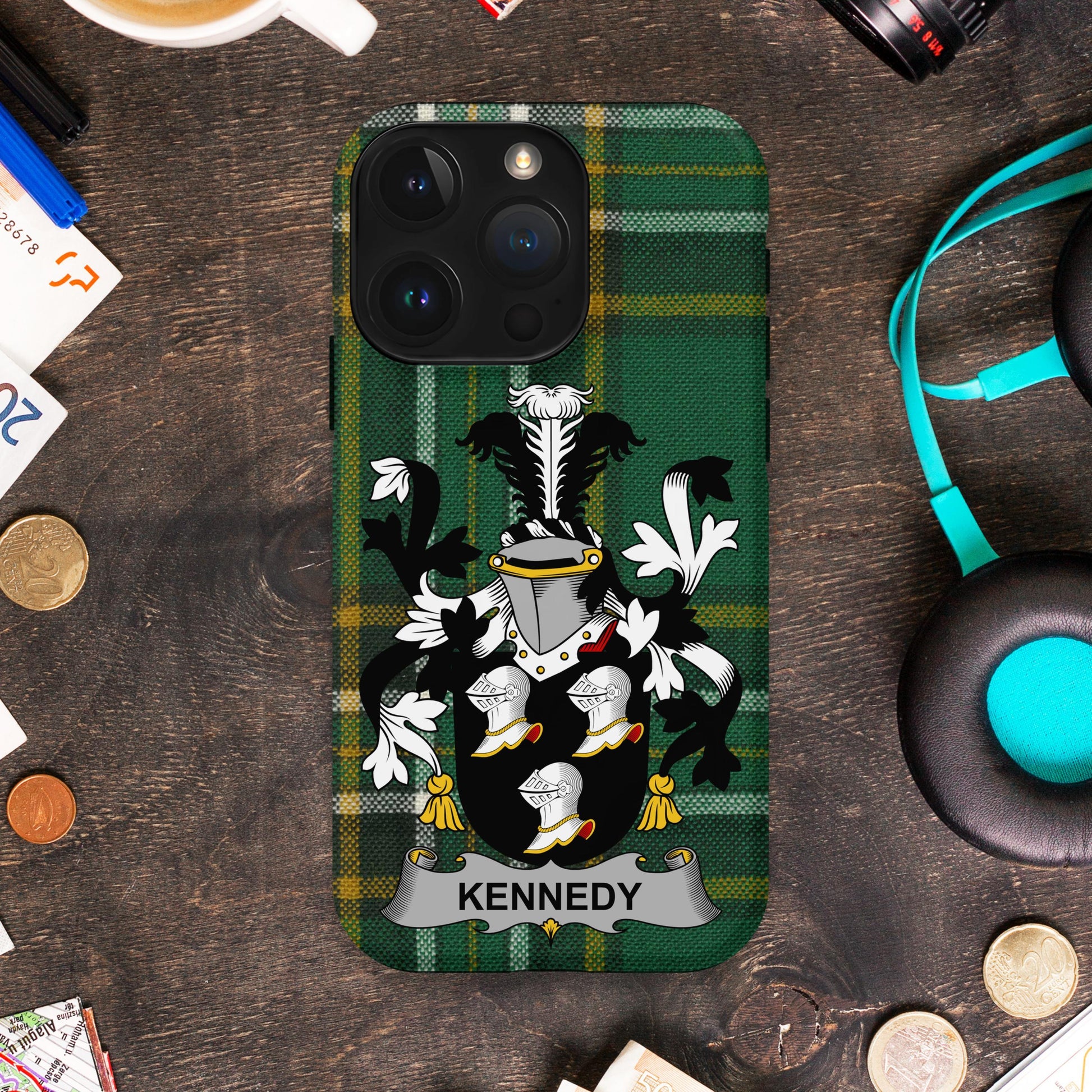 Kennedy surname Irish Family Crest Cell Phone Cover - Celtic Ancestry Gifts