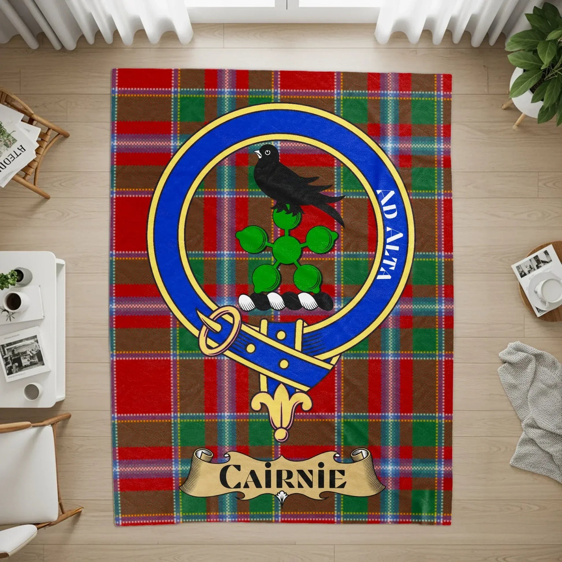 Cairnie Clan Crest Tartan Pattern Rug product