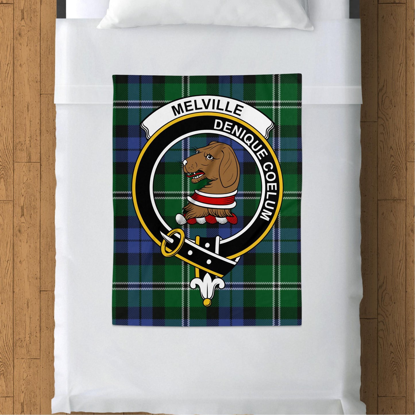 Scottish Clan Melville Tartan Throw Blanket - Living Stone Gifts