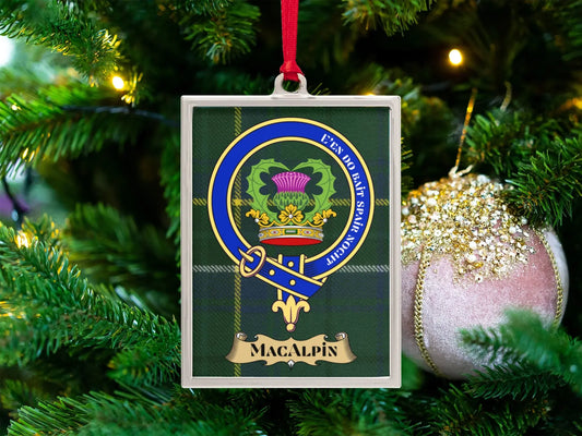 MacAlpin Scottish Clan Crest Christmas ornament product type
