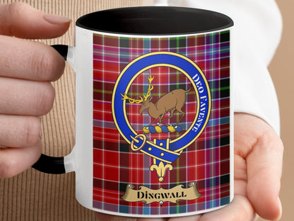 Clan Dingwall Scottish Tartan Crest Mug - Living Stone Gifts