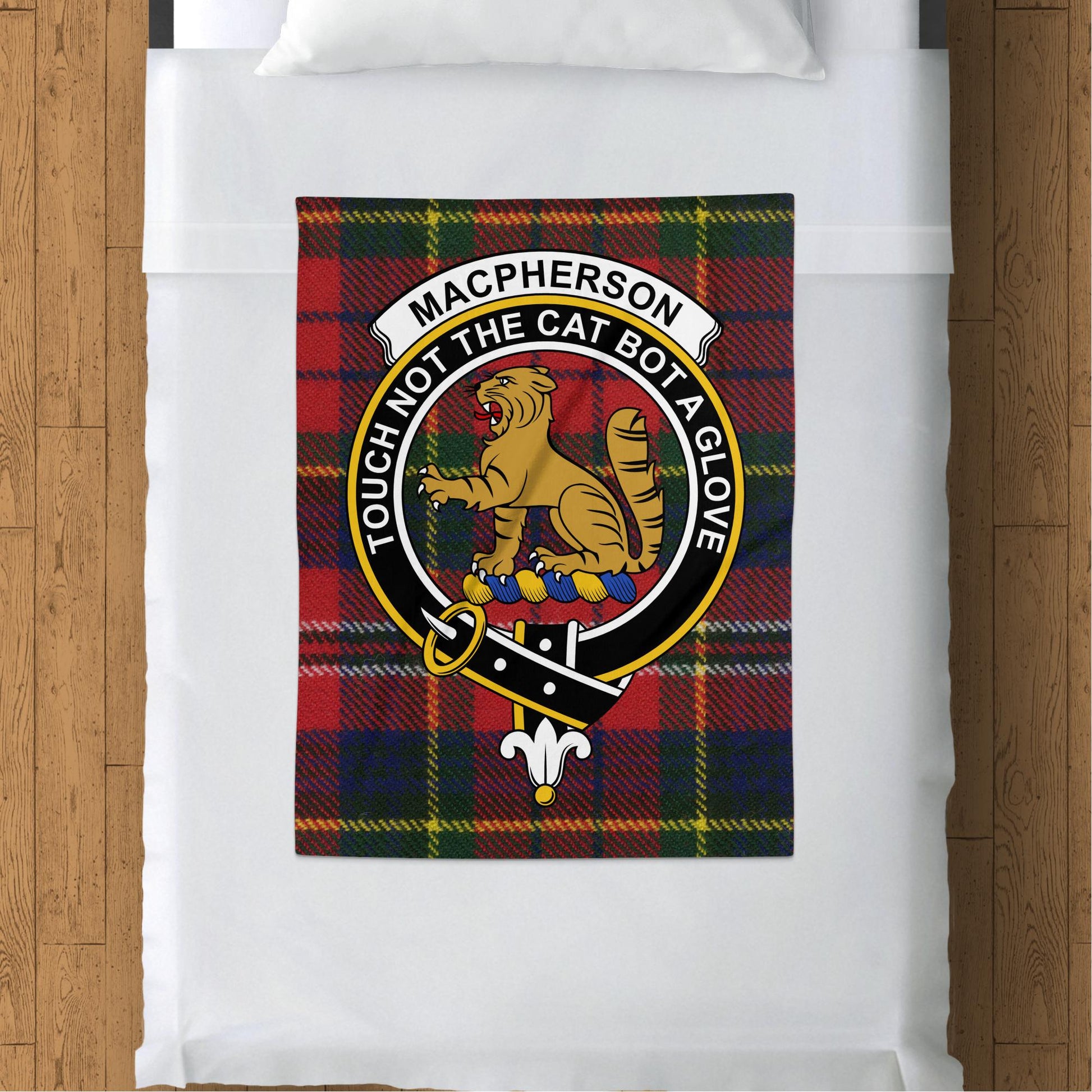 Scottish Clan MacPherson Tartan Throw Blanket - Living Stone Gifts