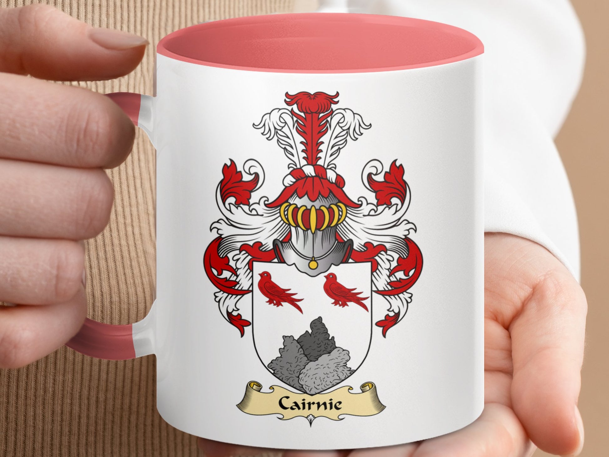 Clan Cairnie Scottish Coat of Arms Accent Coffee Mug - Living Stone Gifts