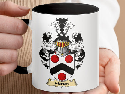 Scottish Clan Merton Surname Coat of Arms Mug - Living Stone Gifts