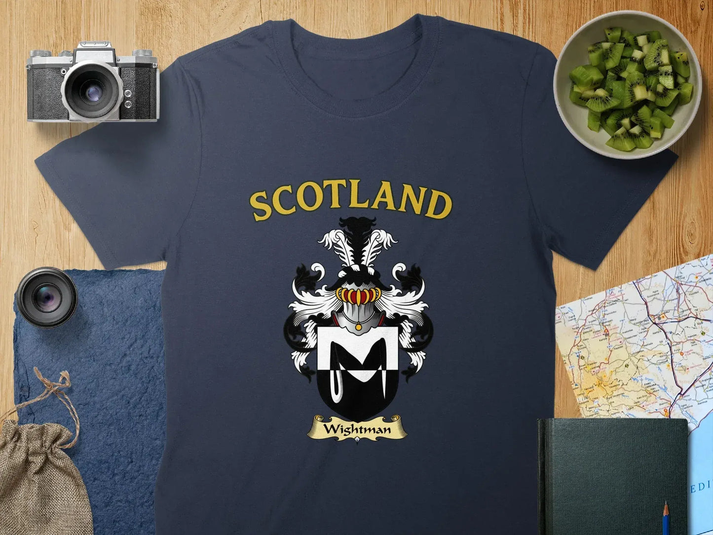 Scotland Wightman Family Crest and Name T-Shirt product type