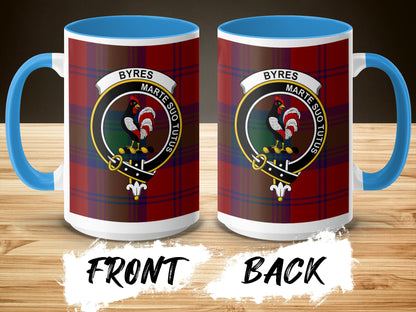 Bold Scottish Tartan Design With Rooster Crest Mug - Living Stone Gifts