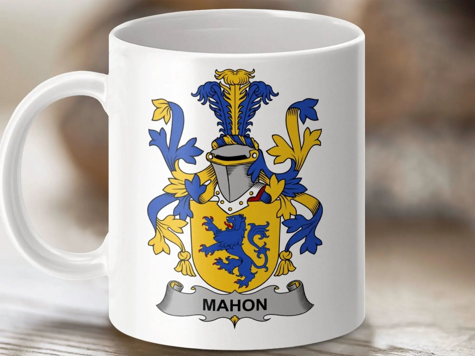 Mahon Surname Irish Family Crest Mug - Celtic Ancestry Gifts