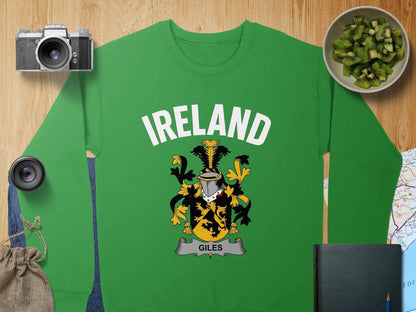 Ireland Giles Family Crest Design Green Shirt product
