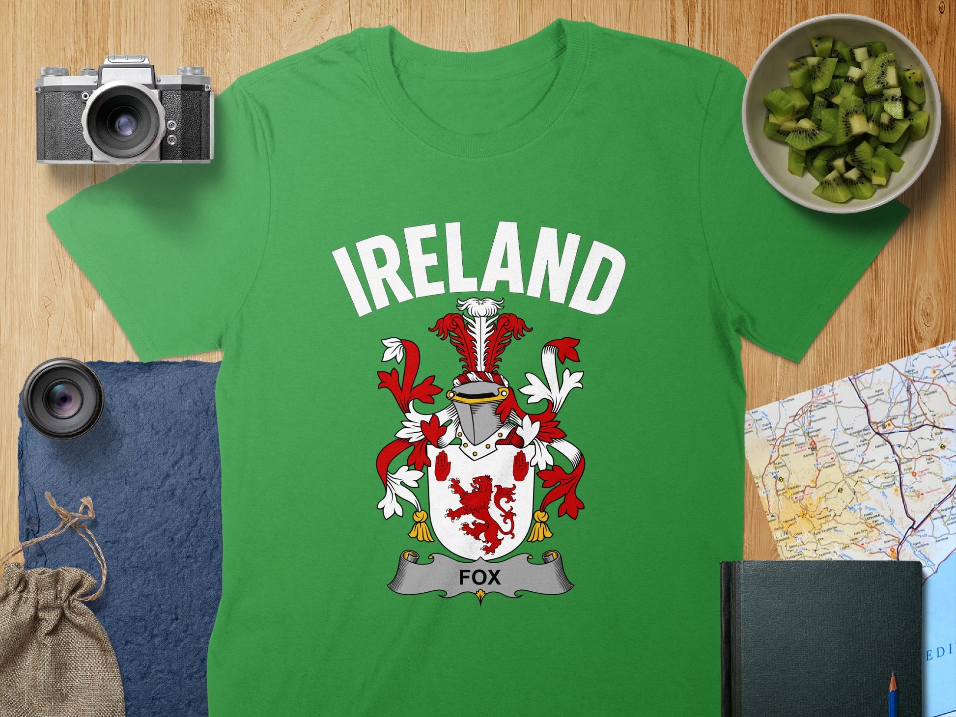 Ireland Fox Coat of Arms Graphic T-Shirt
