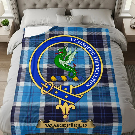 I Conquer Difficulties Plaid Wakefield Blanket product