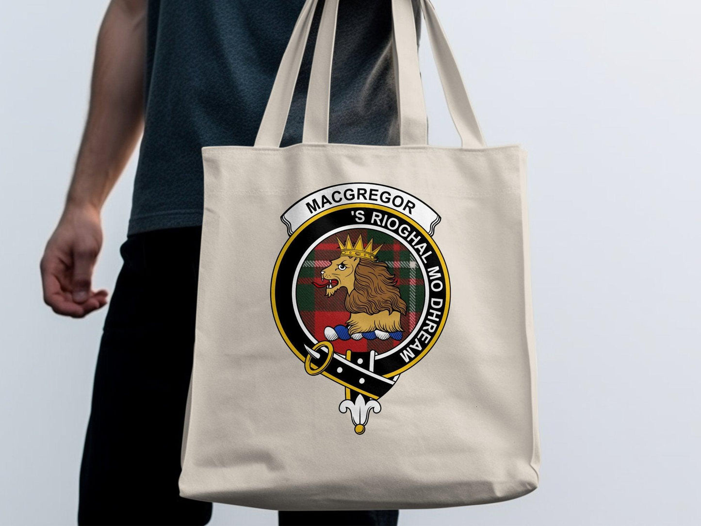 MacGregor Scottish Clan Crest Tartan Tote Bags - Celtic Ancestry Gifts