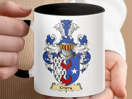 Criery Scottish Clan Coat of Arms Accent Coffee Mug - Living Stone Gifts