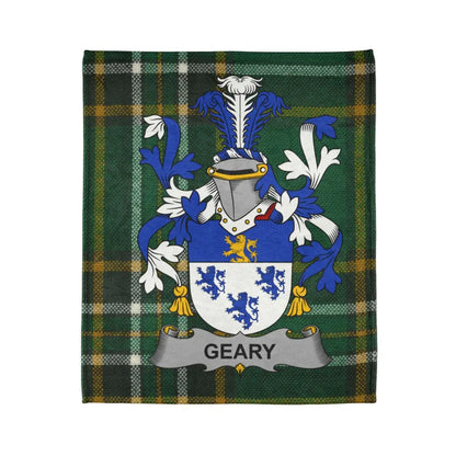 Geary Family Crest Plaid Background Blanket product