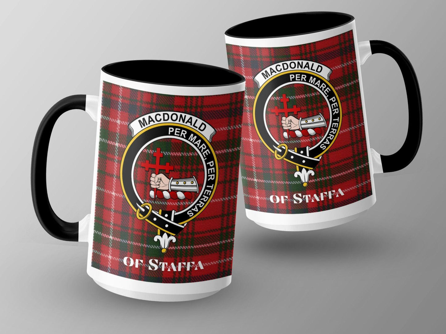 MacDonald Crest Tartan Plaid Clan Heritage Mug - Living Stone Gifts