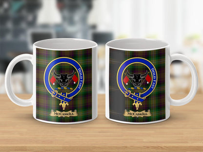 McCaskill Scottish Clan Crest Tartan Mug - Living Stone Gifts