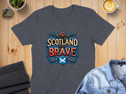 Scotland The Brave Bold Graphic Print T-Shirt - Living Stone Gifts