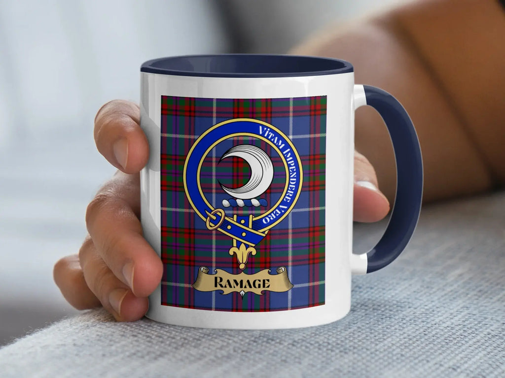Ramage Clan Coat of Arms Tartan Mug Scottish Gift