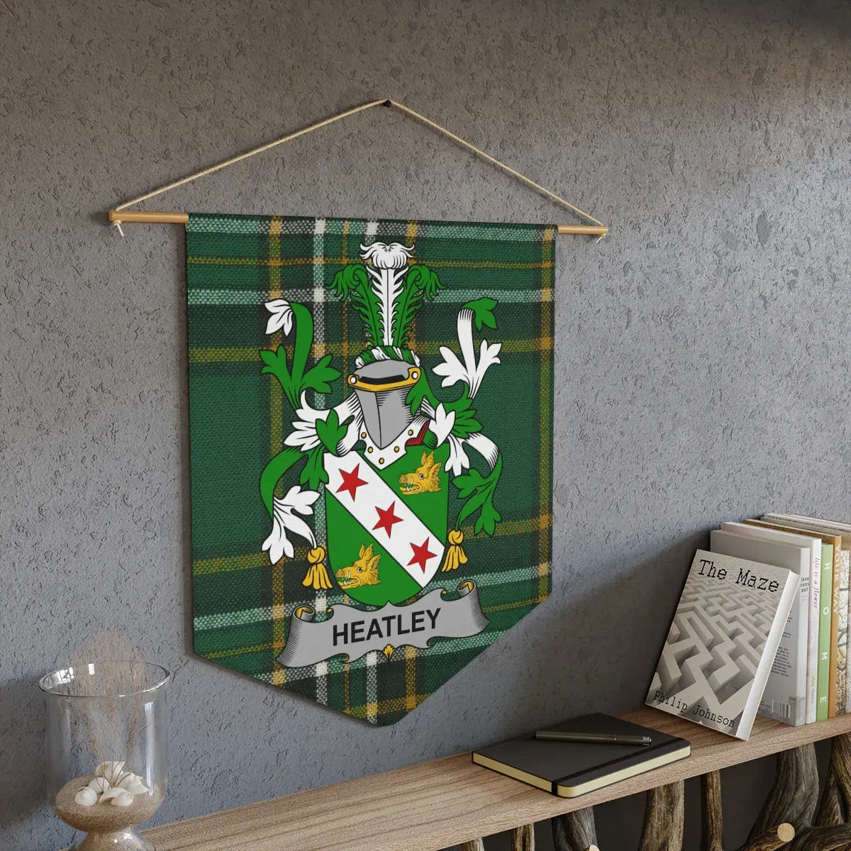 Heatley Family Crest Wall Hanging Tapestry Decor product
