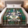 Dowling Family Name Tartan Plaid Crest Blanket product type