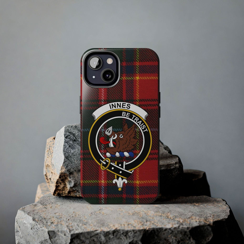 Innes Clan Crest Scottish Tartan Design Cell Phone Case - Celtic Ancestry Gifts