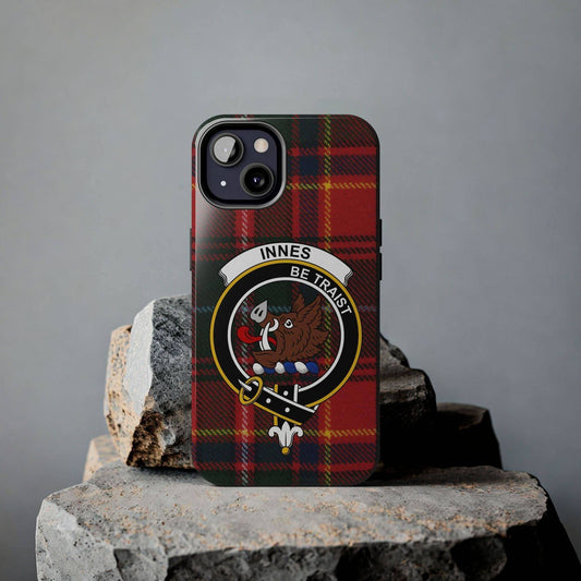 Innes Clan Crest Scottish Tartan Design Cell Phone Case - Celtic Ancestry Gifts