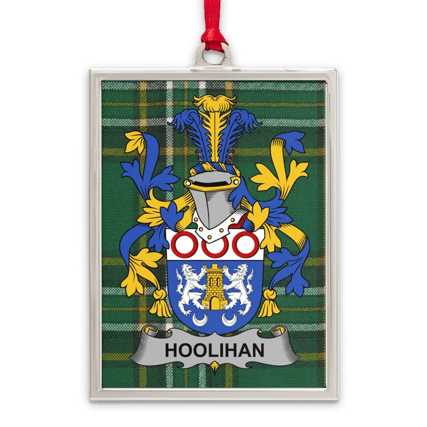 Hoolihan Family Crest Plaid Tartan Design Ornament product type