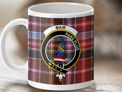 Clan Mair Tartan Mug with Family Crest Design product