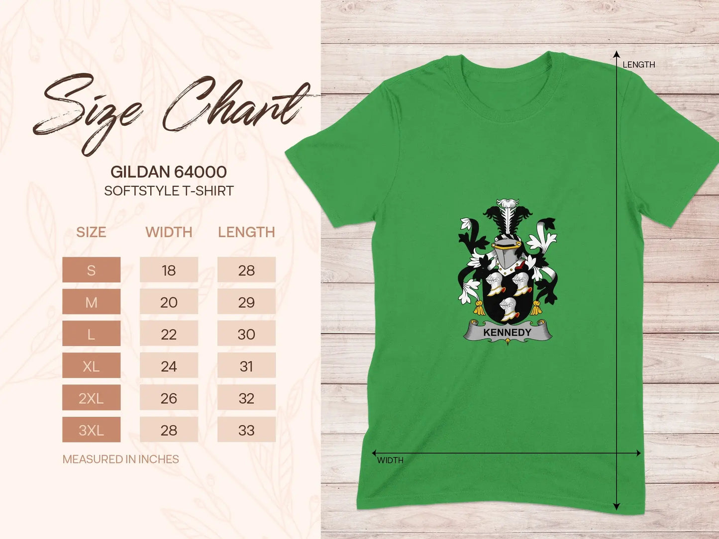 Kennedy Family Coat of Arms T-shirt Gildan 64000 Softstyle