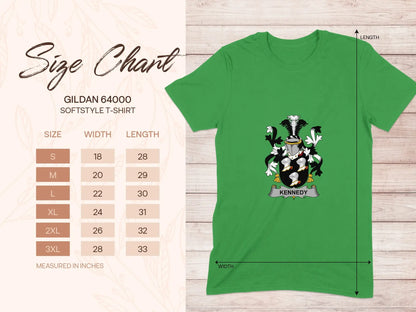 Kennedy Family Coat of Arms T-shirt Gildan 64000 Softstyle