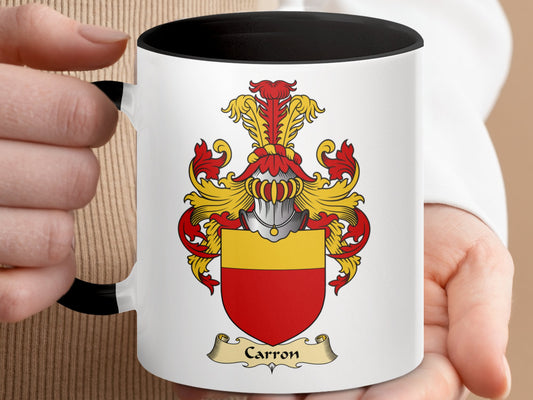 Clan Carron Scottish Coat of Arms Accent Coffee Mug - Living Stone Gifts