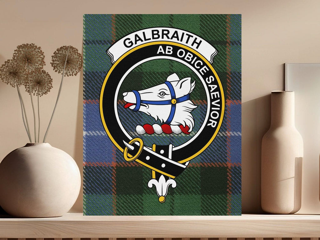 Galbraith Scottish Tartan Crest Wall Art Canvas - Celtic Ancestry Gifts